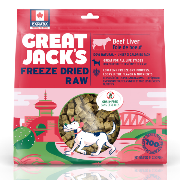 Great Jack's freeze-dried 100% Beef Liver 396g