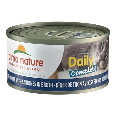 Almo Nature Daily Complete Cat Tuna with Sardines in Broth Canned Cat Food Almo Nature Daily Complete Cat Tuna with Sardines in Broth Canned Cat Food