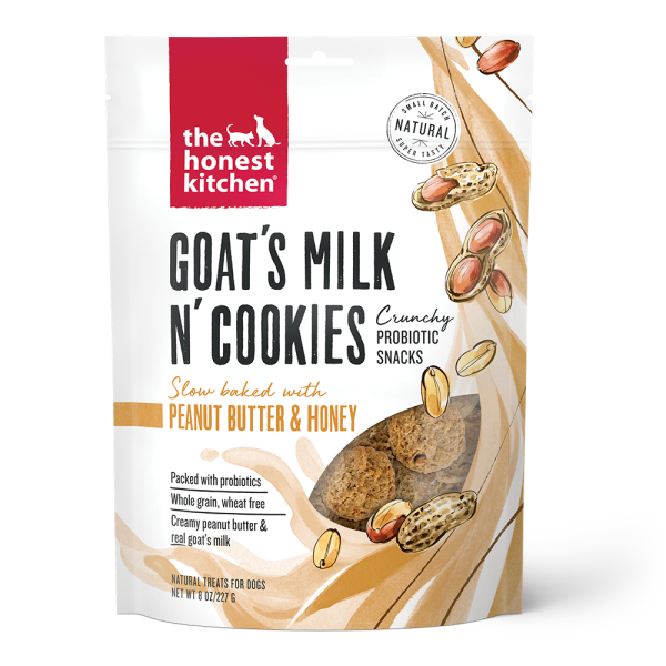 Honest Kitchen Dog Goat's Milk N' Cookies w/ Peanut Butter & Honey 8 oz