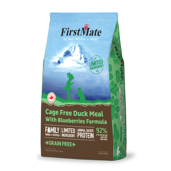 FirstMate Cat LID GF Cage Free Duck with Blueberries 4lb