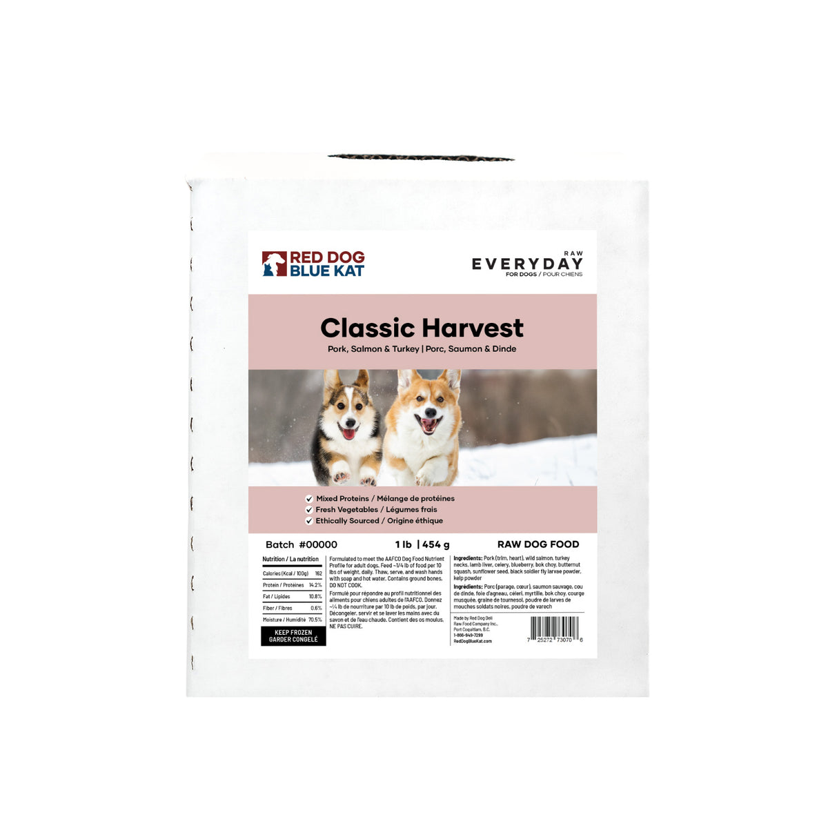 Everyday Raw Classic Harvest Pork Fish Turkey for Dogs The