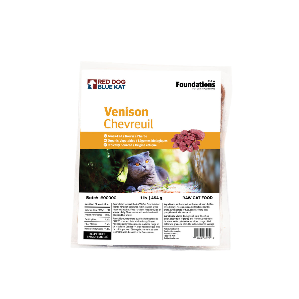Red Dog Blue Kat Foundations Venison Recipe for Cats The Raw Connoisseurs