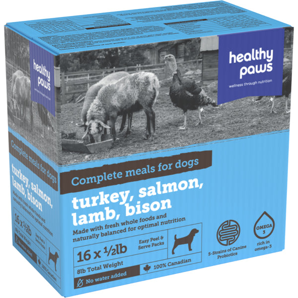 Healthy Paws Complete Turkey/Lamb/Salmon/Bison 8LB