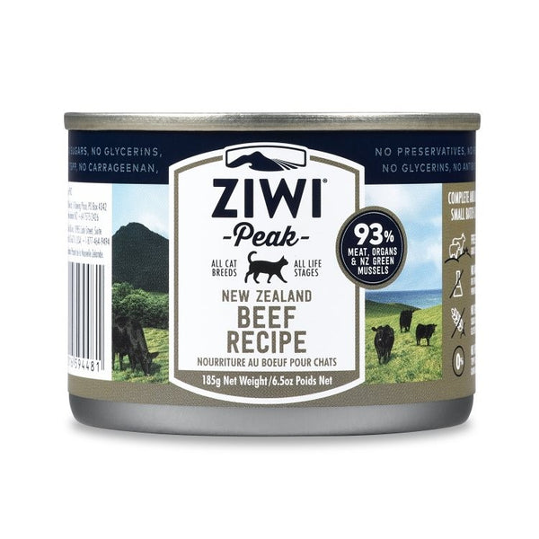 ZIWI Peak Cat Beef Recipe 185g (case of 12 cans)