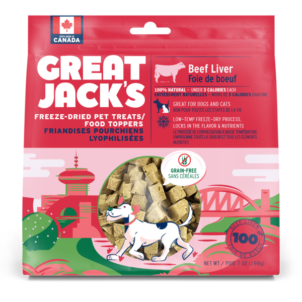 Great Jack's freeze-dried 100% Beef Liver 198 g