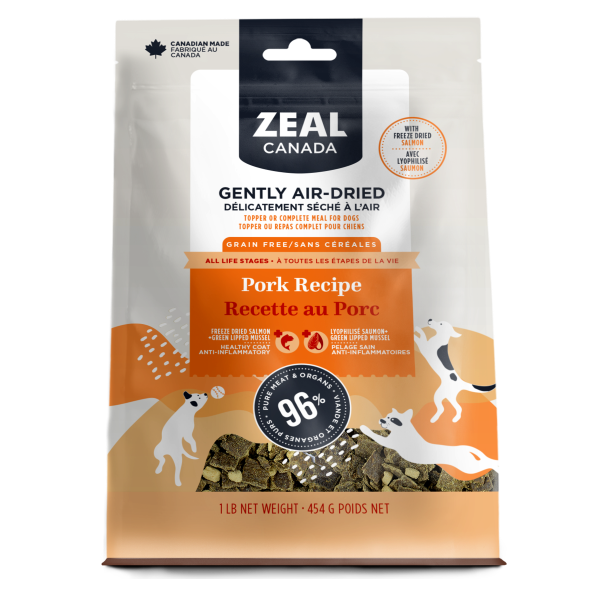 Zeal CND Dog GF Air-Dried Pork w/FD Salmon Bits