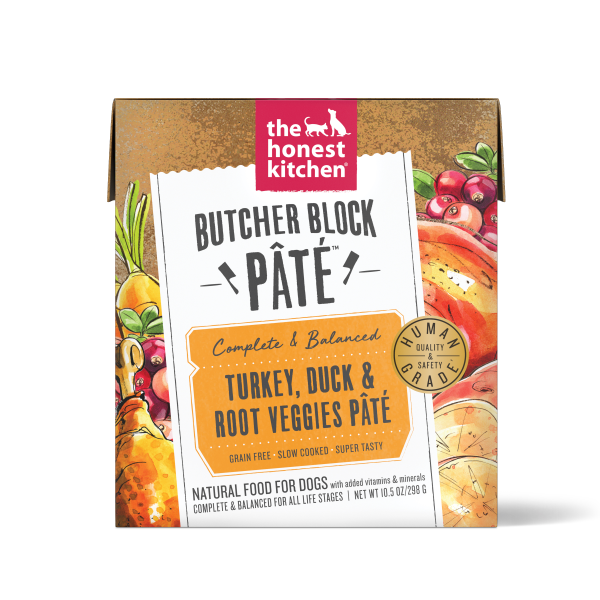 Honest Kitchen Dog Butcher Block Pate Turkey Duck & Root Veg 6/10.5 oz