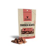 Vital Essentials - Dog GF Freeze-Dried Chicken Hearts treats- 1.9 oz