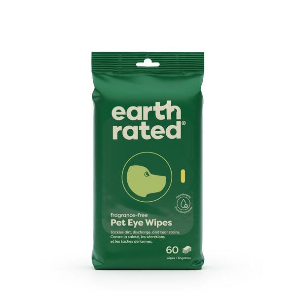 Earth Rated Eye Wipes 5x5 inches 60PK