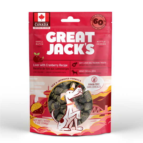 Great Jack's Dog Treats GF Liver & Cranberry 198 g - The Raw Connoisseurs