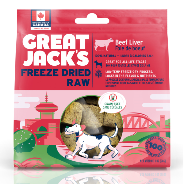 Great Jack's freeze-dried 100% Beef Liver 28g