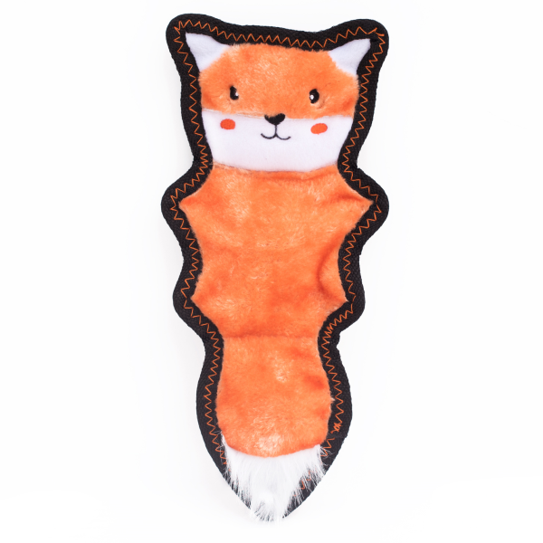 ZippyPaws Z-Stitch Skinny Peltz Squeaker Toy Fox - The Raw Connoisseurs