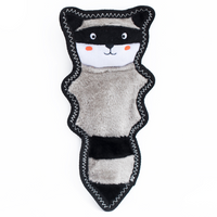 ZippyPaws Z-Stitch Skinny Peltz Squeaker Toy Raccoon - The Raw Connoisseurs