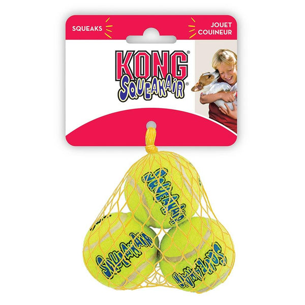 KONG Squeaker Tennis Ball XSmall 3PK - The Raw Connoisseurs