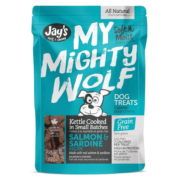 Jay's My Mighty Wolf Salmon & Sardine Dog Treats 150g - The Raw Connoisseurs