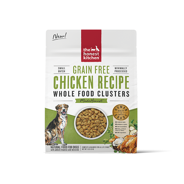 Honest Kitchen Dog GF Whole Food Clusters Chicken 1 lb The Raw