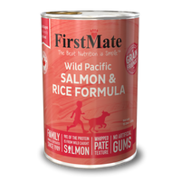 FirstMate Dog Grain Friendly Wild Pacific Salmon & Rice formula12.2 oz can