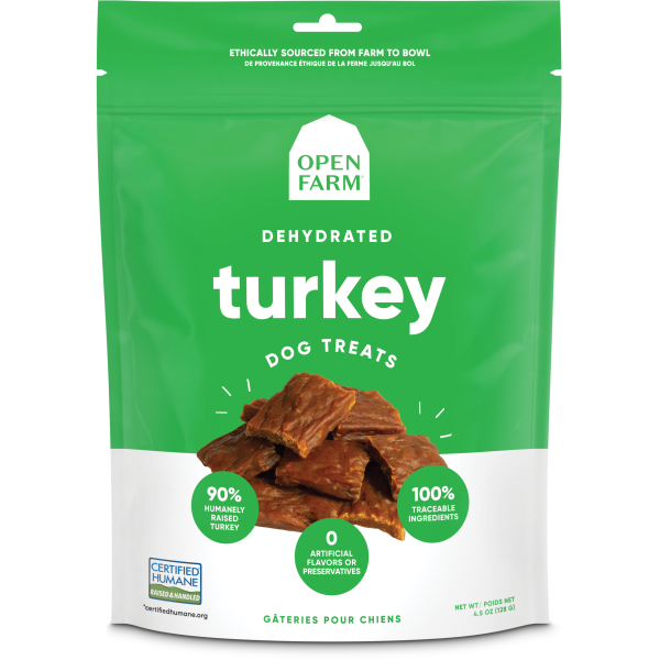 Open Farm Dog Dehydrated Turkey Treats 4.5 oz