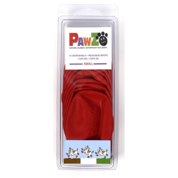 Pawz Boots Small to 2.5" Red 12 pk