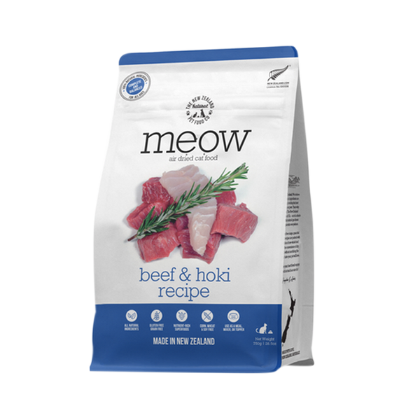 NZ Natural Pet Food Co. Meow Air Dried Beef & Hoki Cat Food
