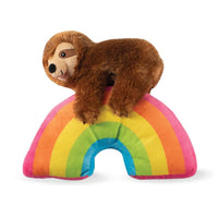 Fringe Studio - Sloth on a Rainbow Plush Dog Toy